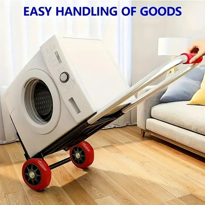 1pc HeavyDuty 650 KG Capacity Folding Hand Truck with Ergonomic Handle and Durable Frame Ideal for Lifting Rolling and Cargo Transport  Perfect for Home Shopping Luggage and Outdoor Use  IndustrialGrade Design with Sturdy Structure
