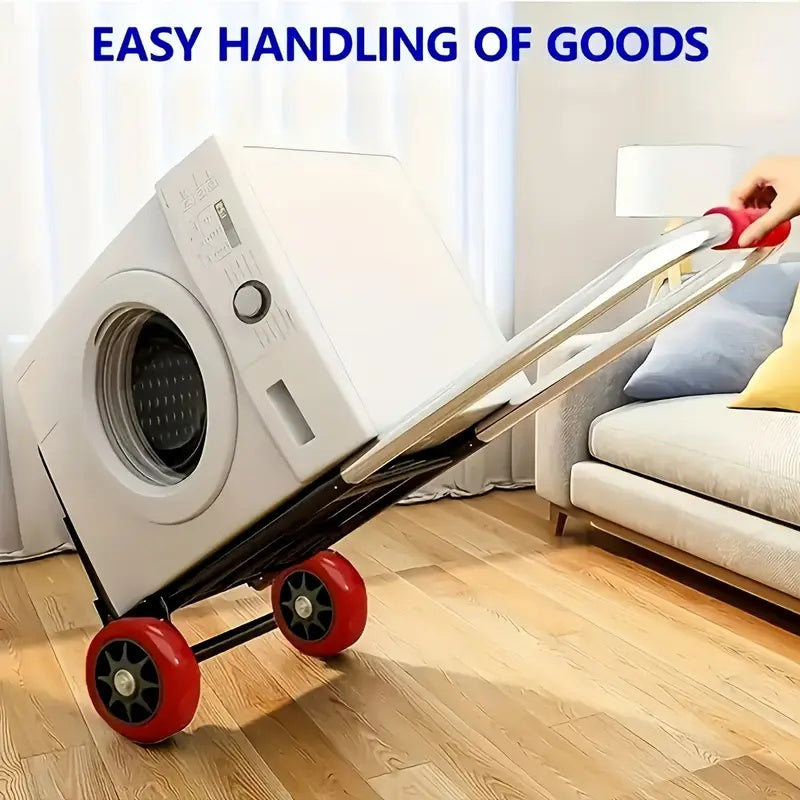 1pc HeavyDuty 650 KG Capacity Folding Hand Truck with Ergonomic Handle and Durable Frame Ideal for Lifting Rolling and Cargo Transport  Perfect for Home Shopping Luggage and Outdoor Use  IndustrialGrade Design with Sturdy Structure